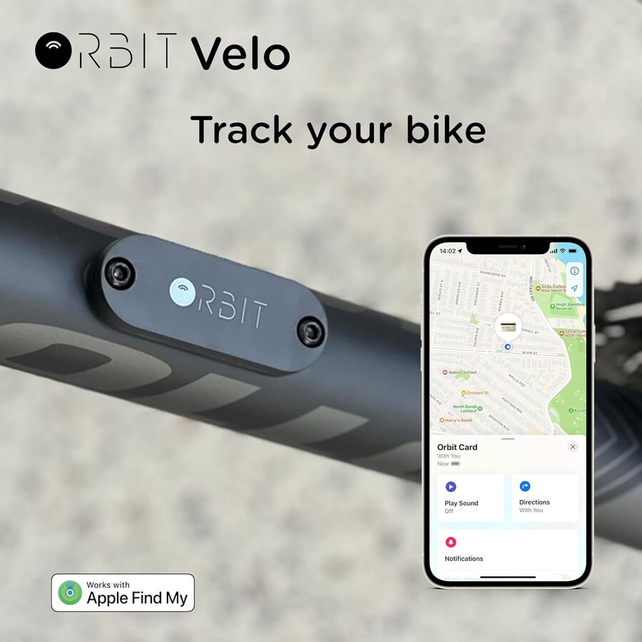 ORBIT VELO Track My Bike - uses Apple Find My